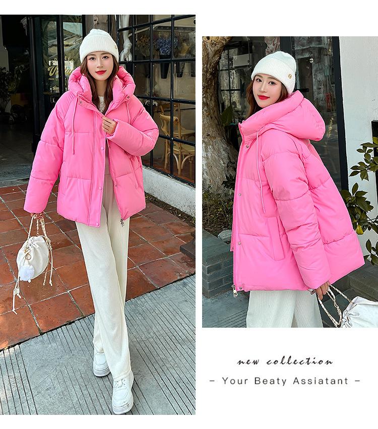 Women Jacket Winter Hooded Women's Cotton Coats Thickened Female Bread Clothes Comfortable and Youthful Outerwears