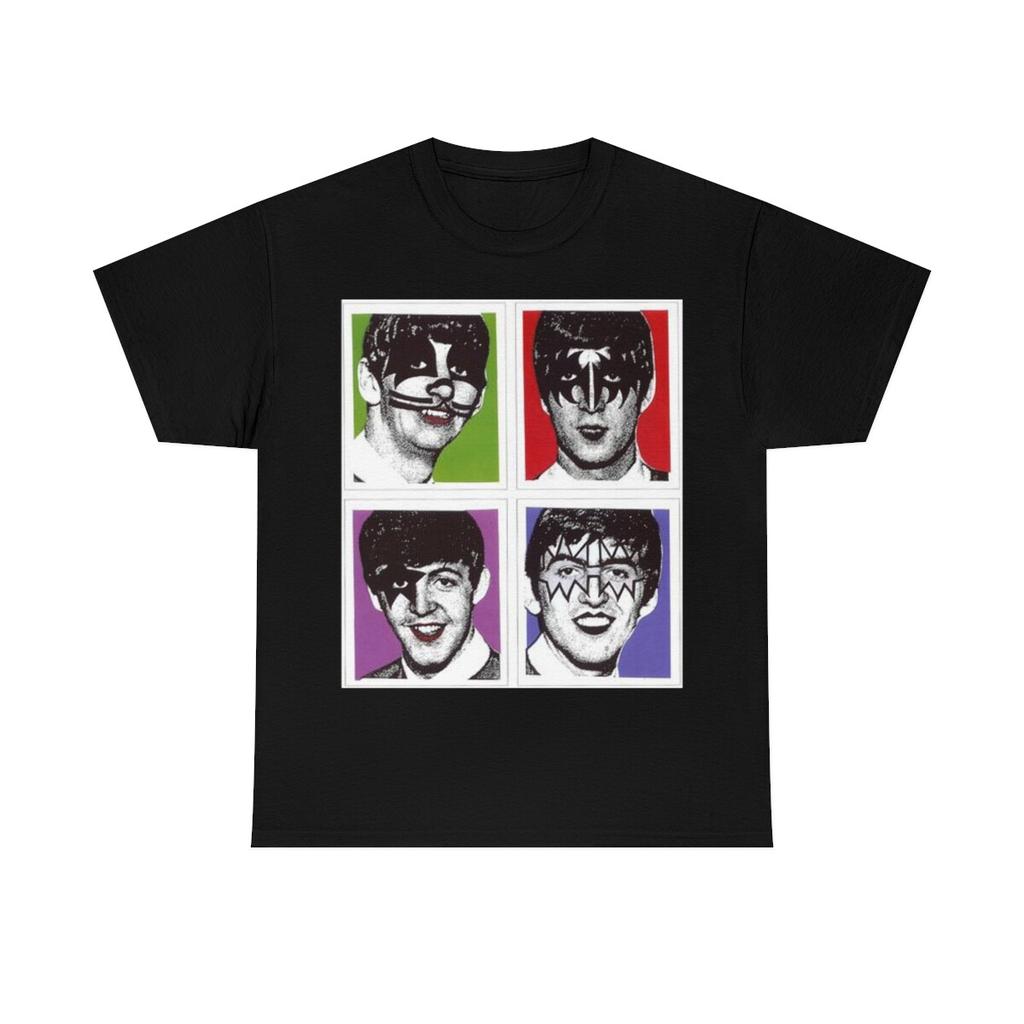 KISS Make Up on The Beatles Men Short Sleeve T-shirt