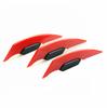 3Pair  Universal Motorcycle Side Red Winglets Wind Fin Spoiler Trim Cover Air Deflector