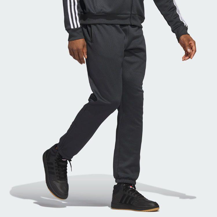 adidas Мужские вязаные спортивные штаны Черные Умеренно зауженный крой IC2415