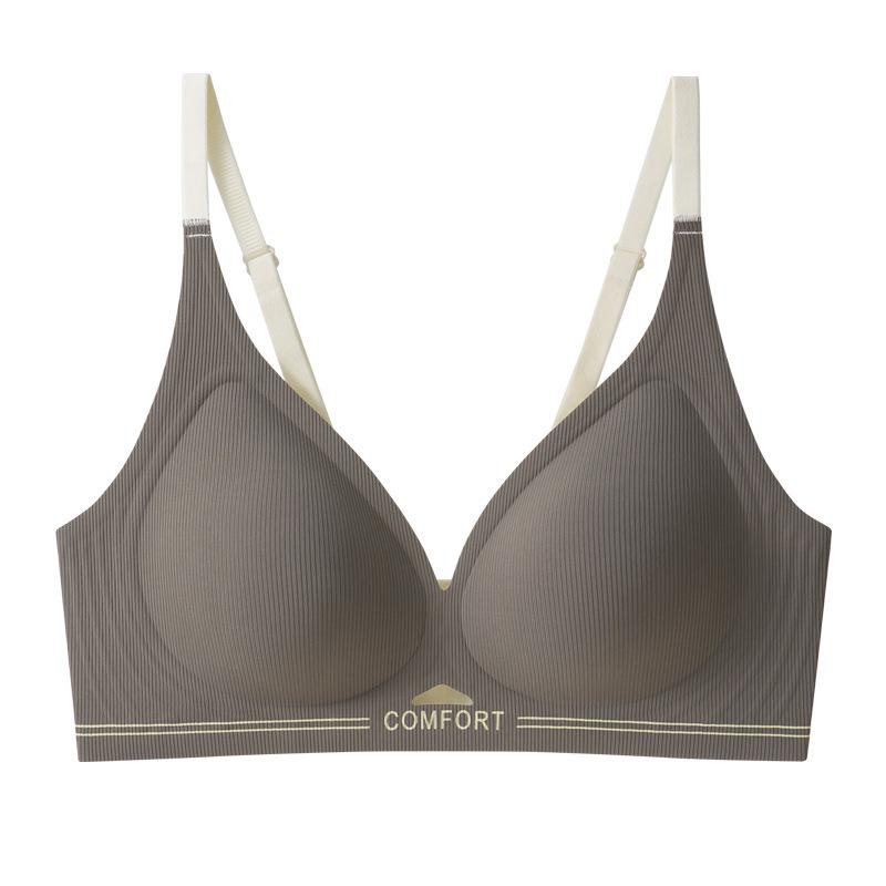 Seamless Bra Women's Soft Support Comfortable Underwear Women's Thin Close-in Bra No Underwire Bra Push Up Bra