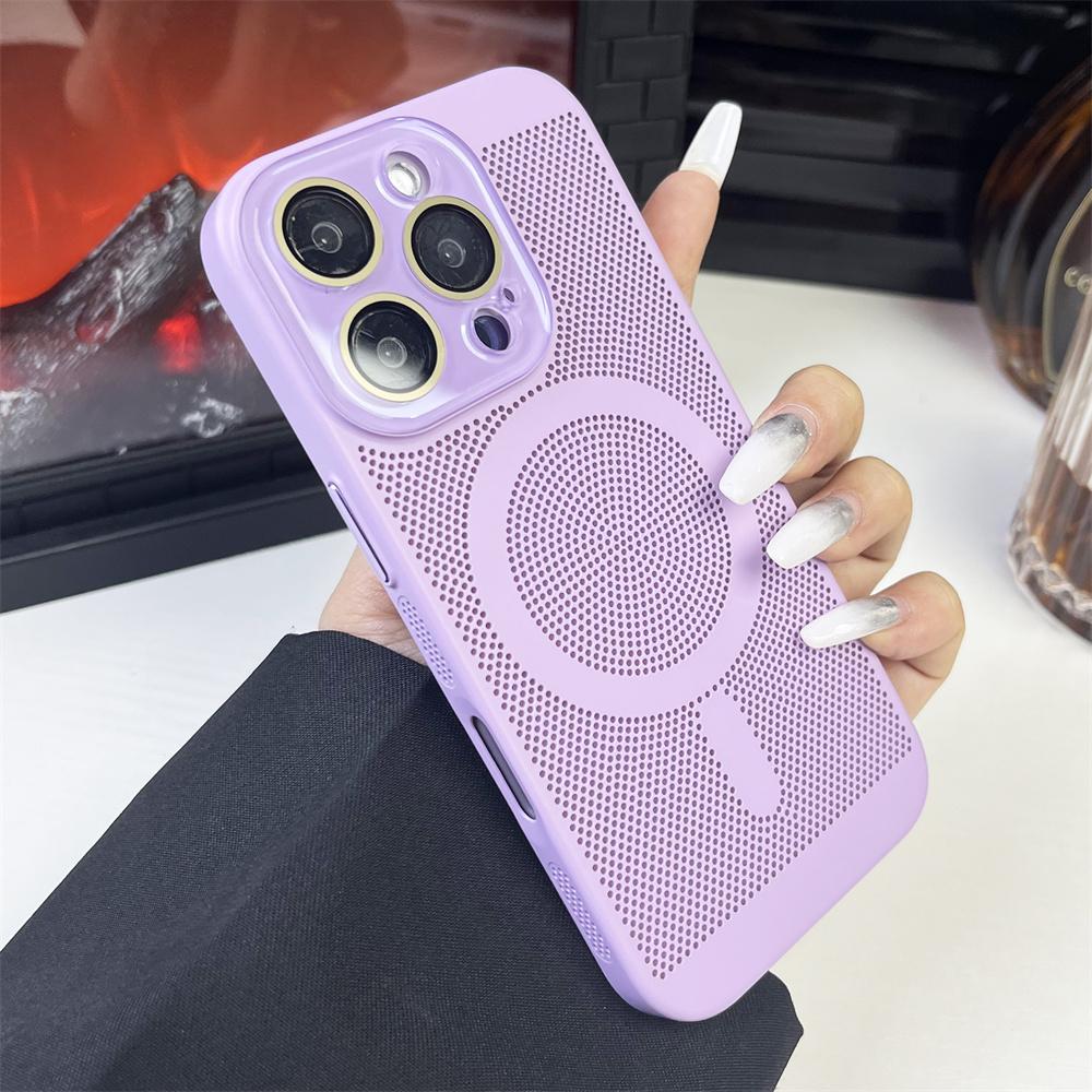 Теплоотводящий чехол из поликарбоната с магнитным покрытием для iPhone 16 15 14 13 12 11 Pro Max Luxury для беспроводной зарядки Magsafe