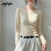 Женская футболка MJ STYLE с открытыми плечами и коротким рукавом
