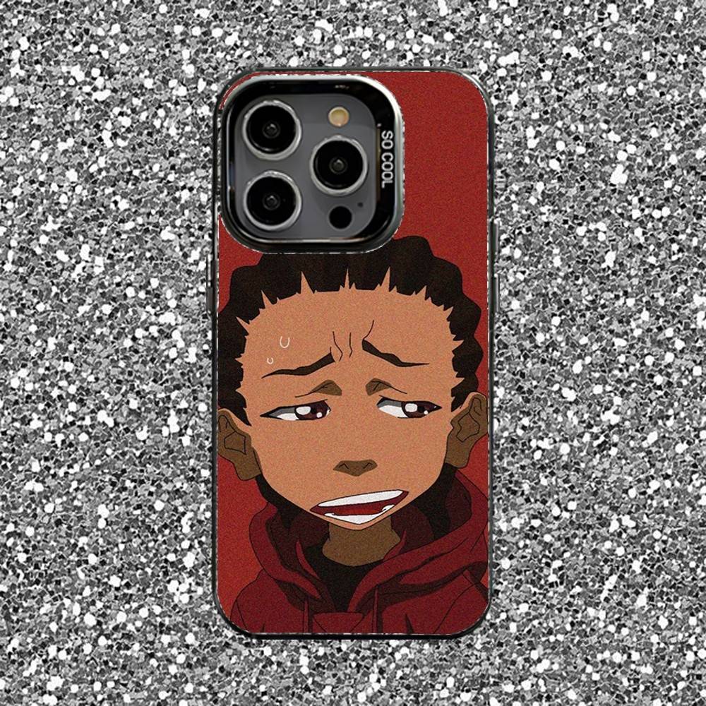 Чехол для телефона Riley Freeman Boondocks для iPhone 16,15,14,13,12,11,Pro,XS,Max,Plus,Mini,SE Черный Конфетный Матовый Ударопрочный Чехол
