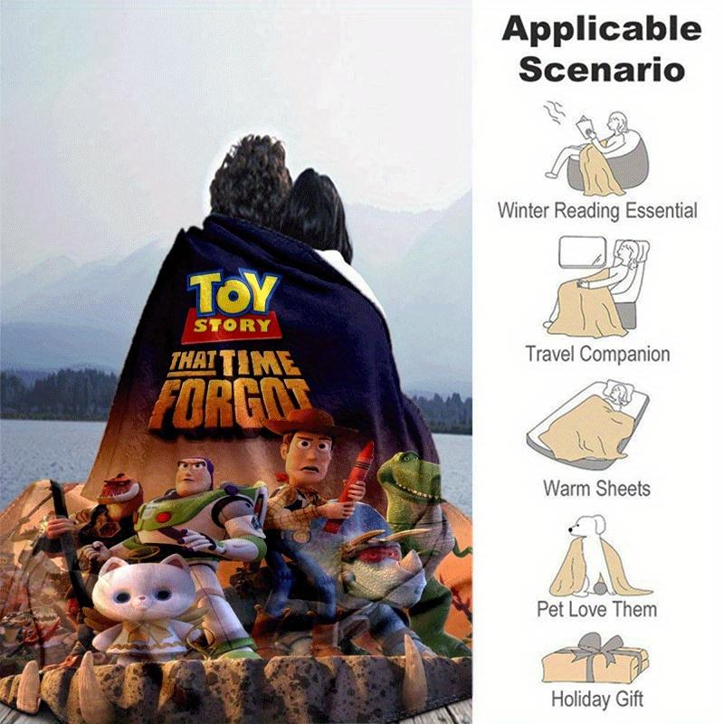 1pc Toy Story Printing Blanket - Soft, All-Season Throw for Living Room, Beroom,Personalize Gift with Aorable Cartoon Esign