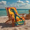 Custom Name Ultra-Soft Beach Towel with boxing Theme,Ideal for Pool - Camping, Diving - Perfect Travel Essential, Vibrant Beach Towel.
