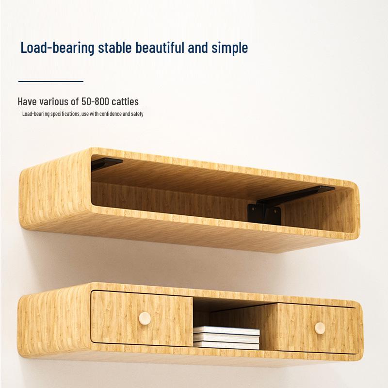 Сверхпрочный плавающий кронштейн для ТВ-тумбы: Расширенный и утолщенный треугольный кронштейн для полки