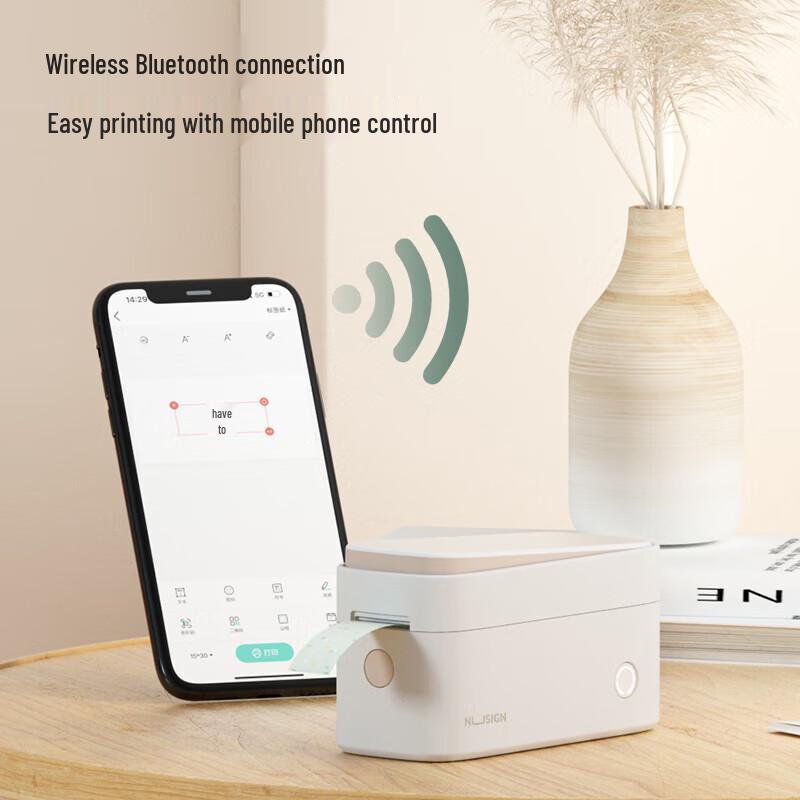 Deli NUSIGN Q2 Зеленый ручной Bluetooth-принтер этикеток CN-вилка (адаптер в комплекте)