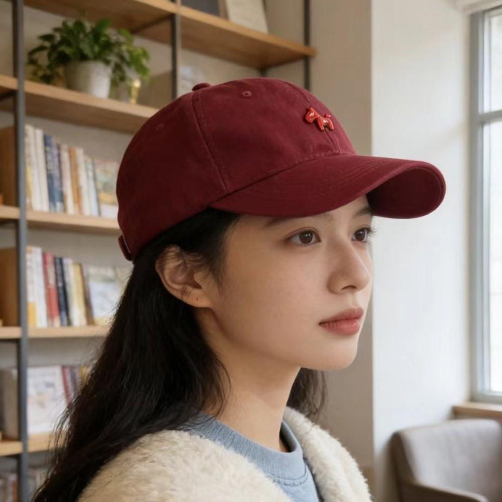 Embroidered Peaked Cap Large Head Circumference Sun Hat Korean Style Baseball Cap Men Women
