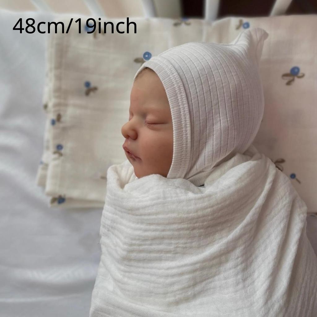 BZDOLL 48см Мягкий винил Спящая Кукла Реборн с 3D кожей с видимыми венами, 19 дюймов Новорожденная девочка Прекрасная игрушка на день рождения Как Реальная