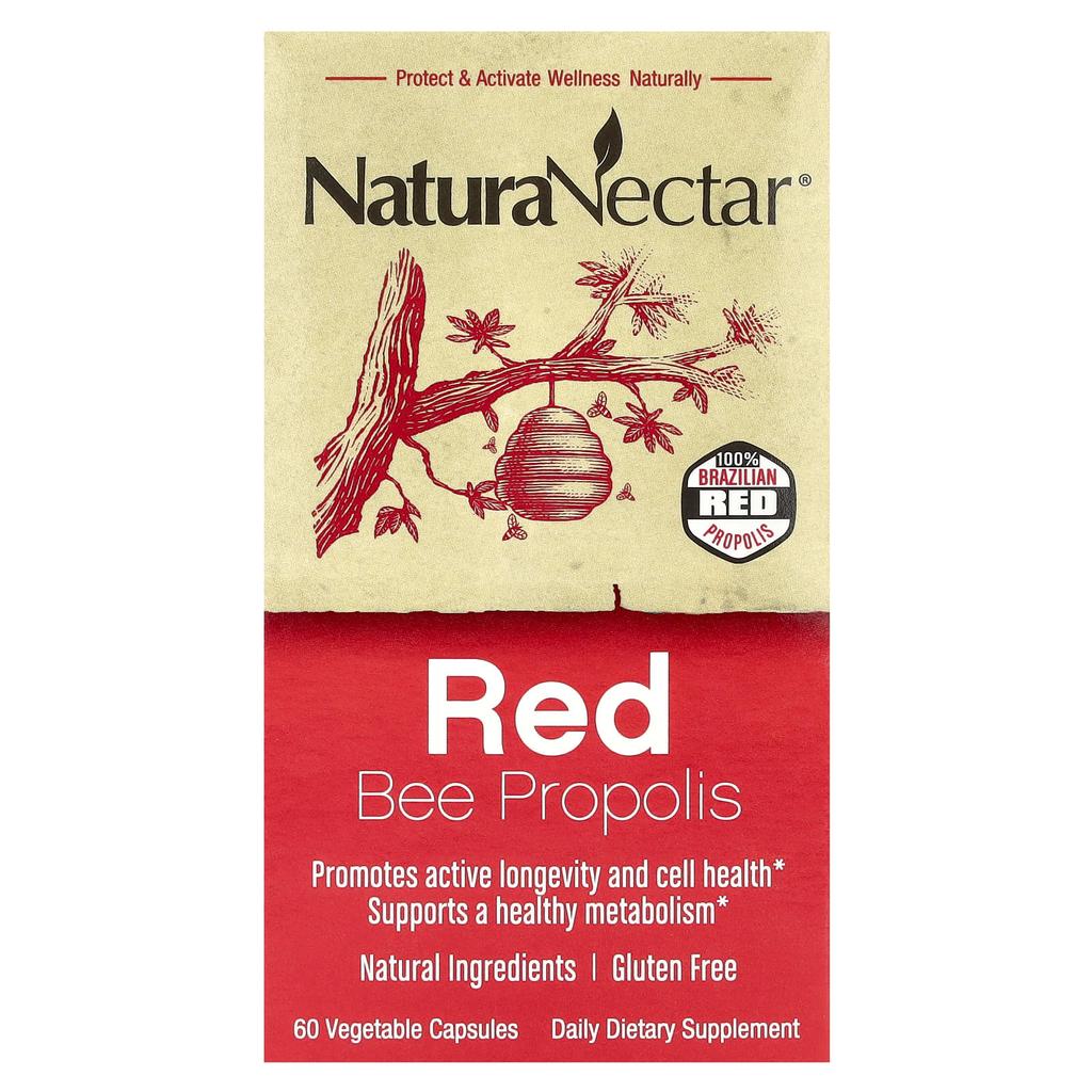NaturaNectar Red Bee Propolis, 60 Veggie Capsules