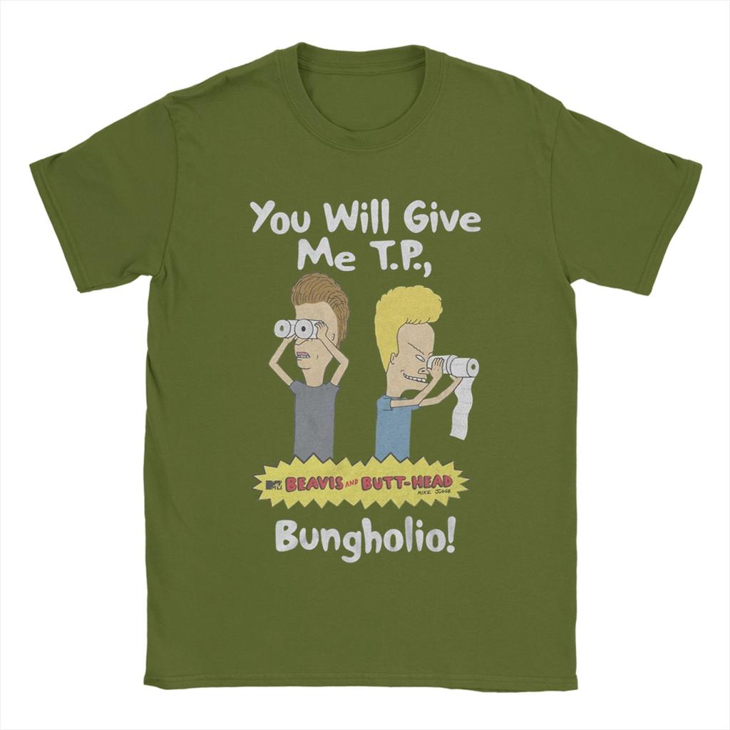 Vintage Beavis and Butthead TShirt for Men Crew Neck Cotton T Shirt  Short Sleeve Tees New Arrival Clothing