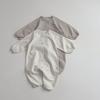 Весенний хлопковый комбинезон для малыша с вышивкой букв, с длинным рукавом
