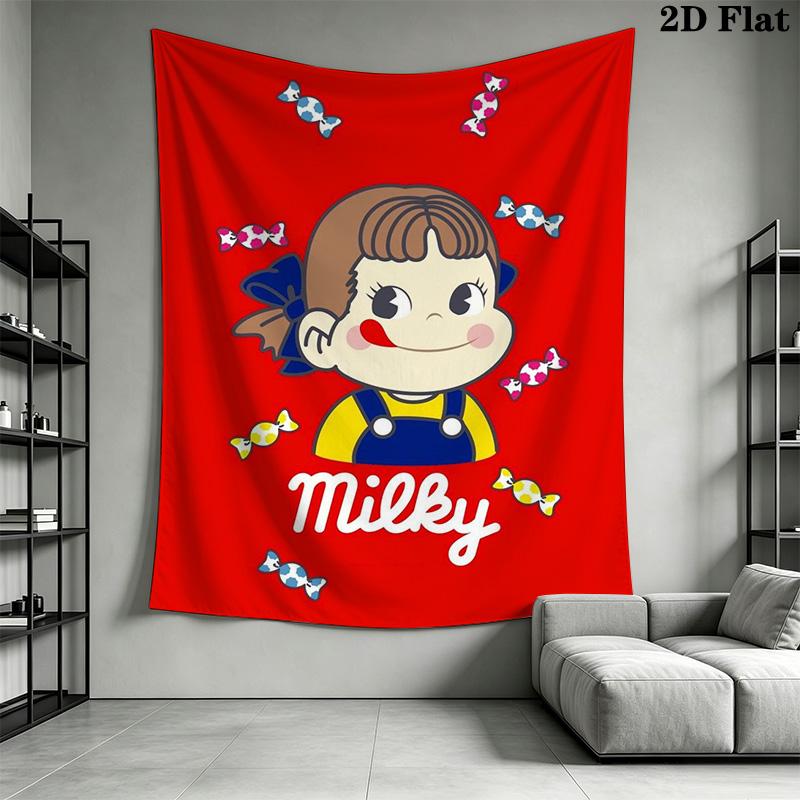 Milk Carton Girl Pattern Home Decor Tapestry, Wall Hanging, Decorative RV Wall Cloth.ZGT0914345