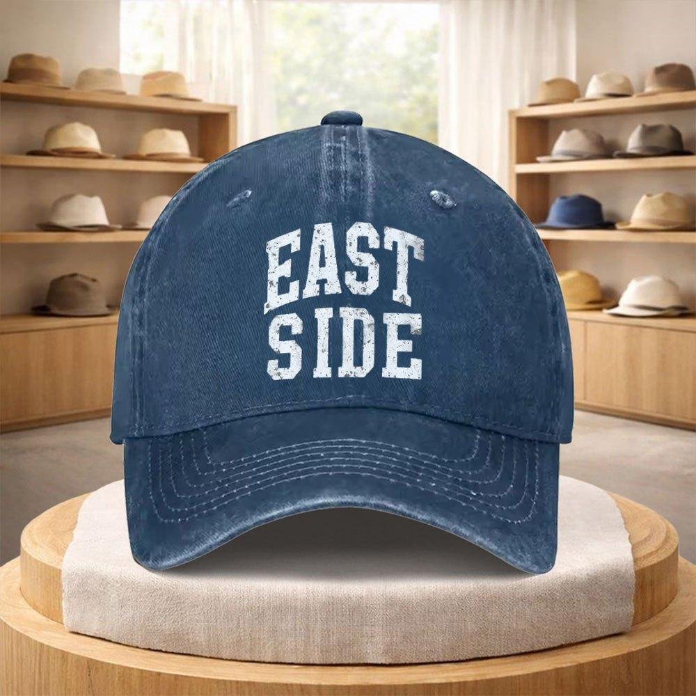 EAST SIDE Adjustable Baseball Cap Lightweight Vintage Style for Unisex Women Streetwear Hiking Festival Gift