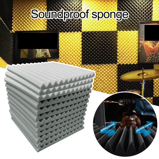 12 Pcs Soundproof Foam Panels 1 X 12 X 12 Inches High-Density Studio Acoustic Wall Panels for Walls Sound Absorbing Panels Sound Insulation