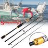 1.8M 2.1M Spinning Fishing Rods 4-Section Lightweight Carbon Fiber, Portable Travel Fishing Poles