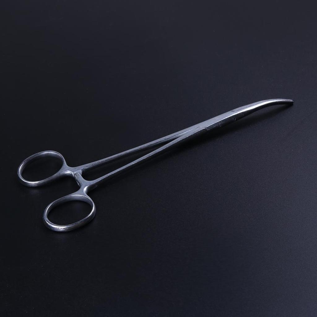 Новый 18 см рыболовный зажим из нержавеющей стали с изогнутым наконечником, кровоостанавливающий зажим, щипцы, плоскогубцы