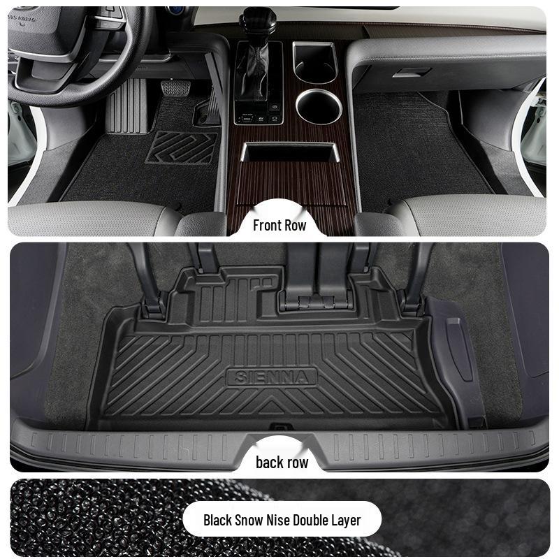 TPE Коврики в салон для Toyota Sienna 7-местная, Первый ряд, 2021-2025