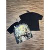 Unisex Oversized Streetwear Tee With Rhinestone Embellishment Cotton Short Sleeve T-Shirt Casual Wear
