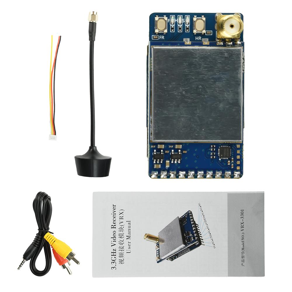 3.1-3.7 GHz Video Input Module VRX Video Transmission Receiver Module FPV Video Analog Receiver 64-Channel for FPV Video Goggles