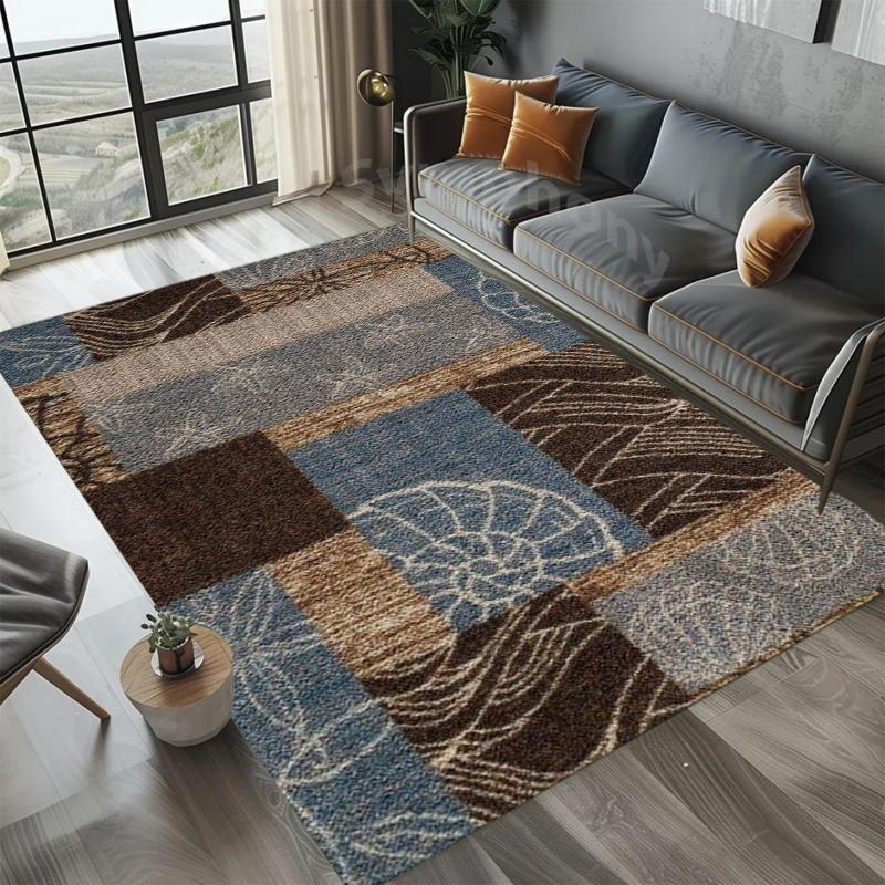 Abstract Pattern Rugs Simple Color Floor Mat Home Decor Soft Non-slip Kids Room Bedroom Carpet Gift Easy To Clean Sofa Carpets