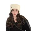 Шапка женская зимняя теплая ушки милая и милая защита ушей плюшевая шапка вязаная универсальная повседневная утепленная шерстяная шапка прилив