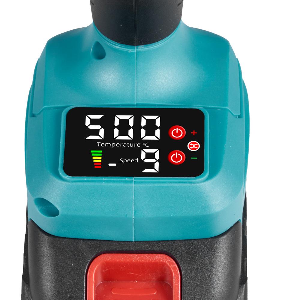 2000 Вт электрические тепловые пушки, фен, 9 передач, регулируемые беспроводные бытовые электроинструменты для батареи Makita 18 В