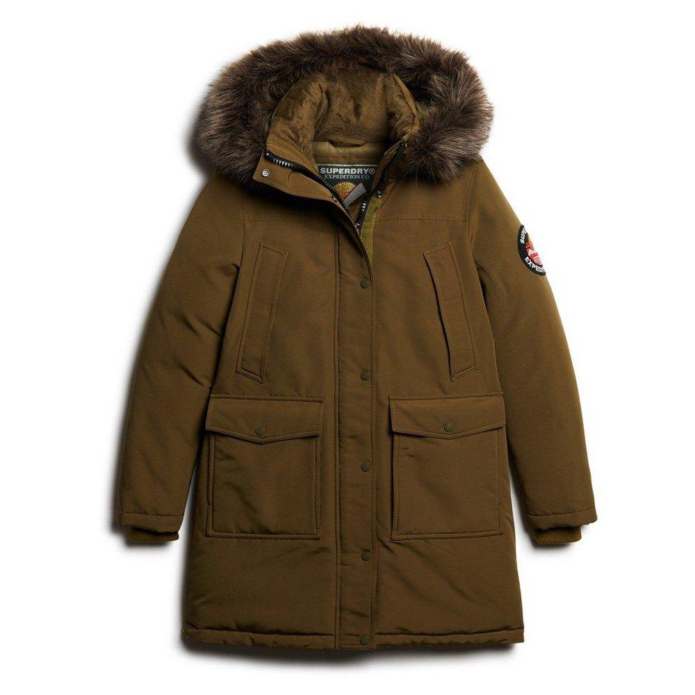 Superdry Everest Faux Fur Jacket green