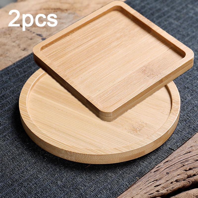 2 шт. деревянные подставки для столовых приборов, коврик для чашки чая, кофе, прочный термостойкий коврик для чайника