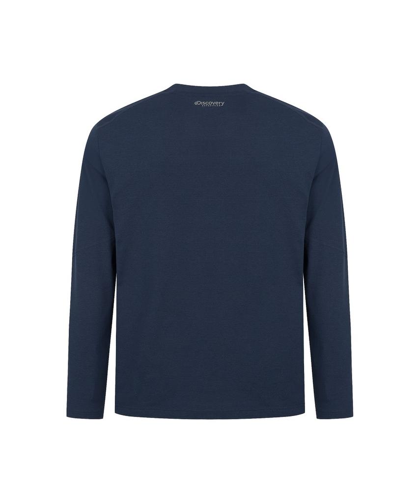 DISCOVERY EXPEDITION Men'S Functional Round Long Sleeve T-Shirt (D/Indigo)