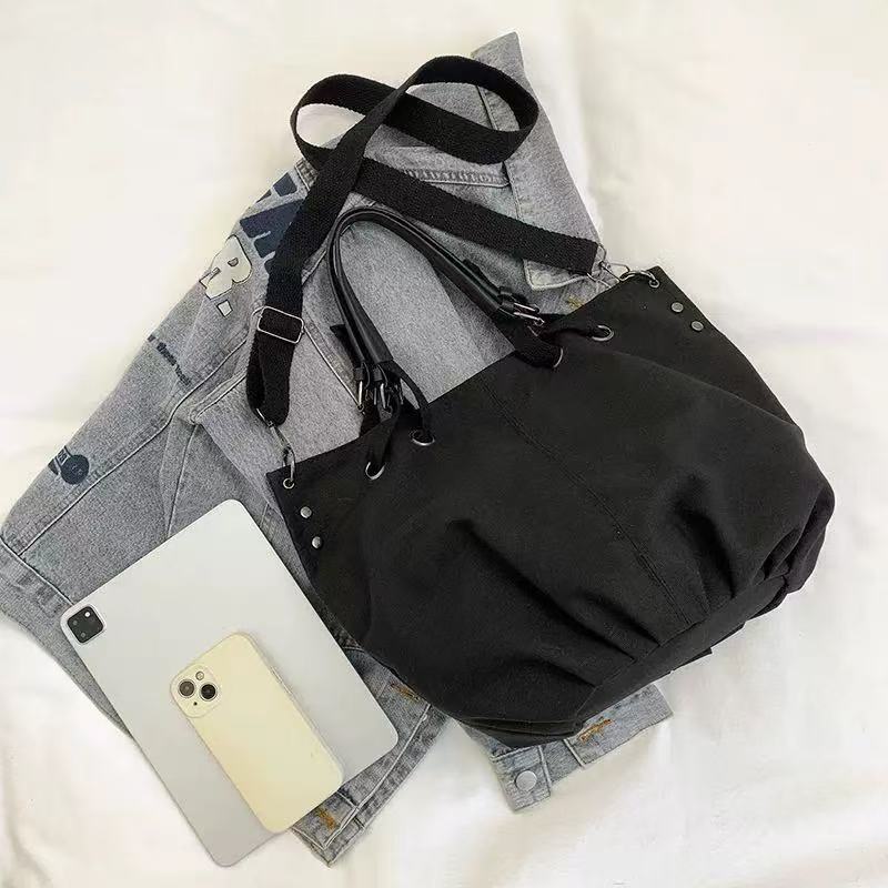 Сумка-мессенджер Холщовая сумка Тоут Мужские и женские сумки Для поездок Портативная На плечо Большая вместимость Многофункциональная Повседневная Ретро сумка