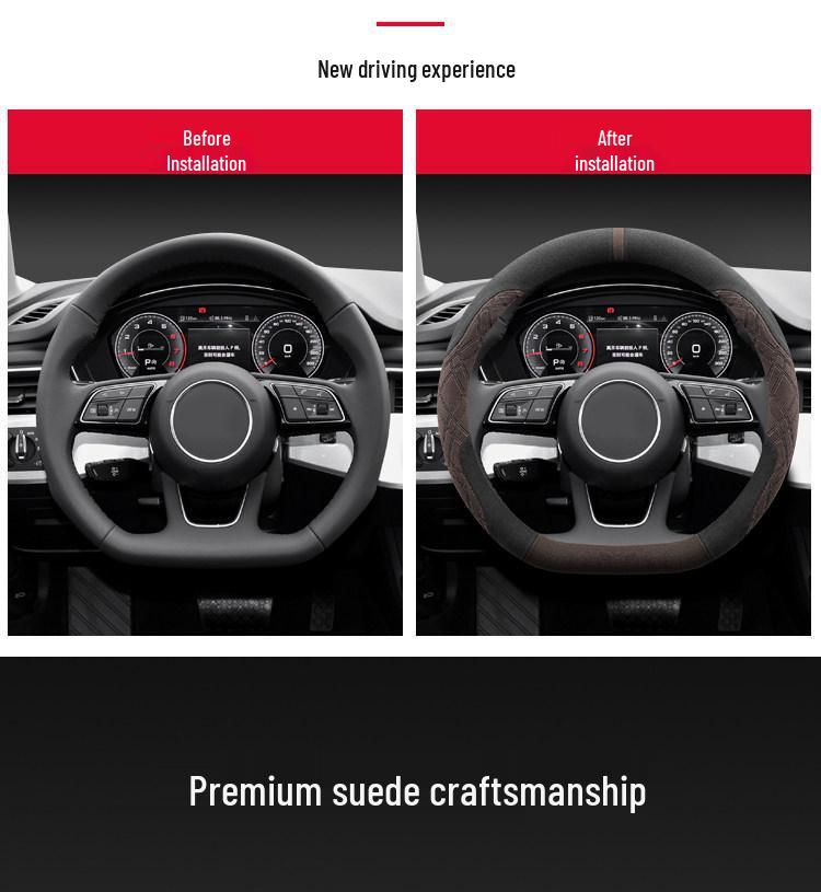Ультратонкий нескользящий замшевый чехол на руль, подходит для Mercedes-Benz EQE 25/26, готов к зиме