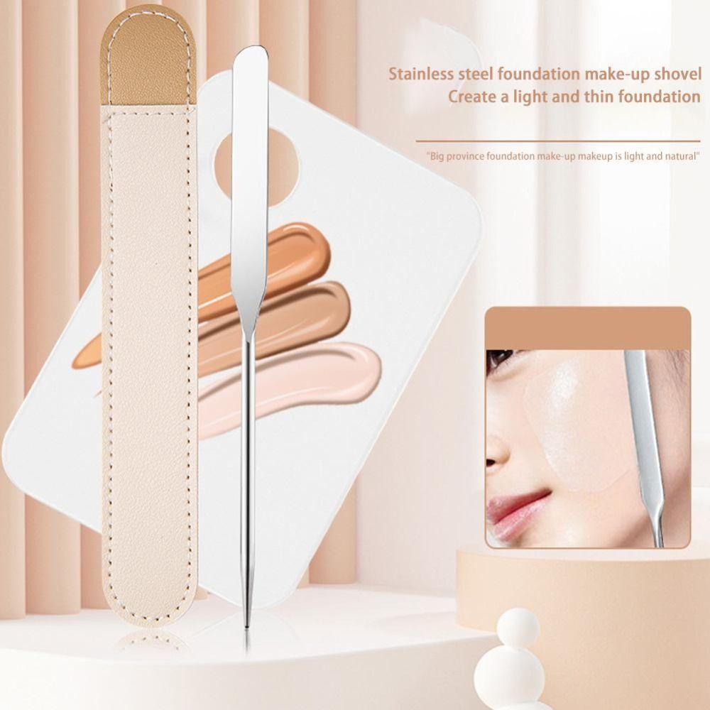 PU Cover Cosmetic Spatula Tool Makeup Spatula Korean Set Makeup Mixing Palettes Make Up Palette