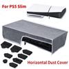 Для игровой консоли PS5 Slim из ткани Оксфорд, устойчивой к царапинам, горизонтальный пылезащитный чехол, силиконовые пылезащитные заглушки для аксессуаров PS5 Slim