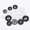 10pcs/lot Special 2-hole Buttons 20/25mm Black White Resin Durable Buttons Winter Coat Clothes Sewing Accessories