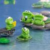 Cartoon Big Mouth Chorus Frogs Figurine Resin Crafts Mini Frogs Ornament Micro Landscape Ornaments