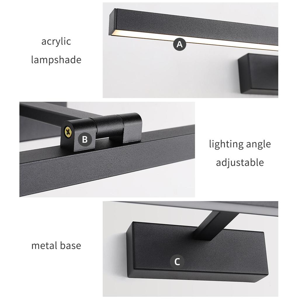 Современные светодиоды Бра Бра AC100-240V 12W 50cm/19.7in Светильник для зеркала в ванной комнате Внутренняя стена