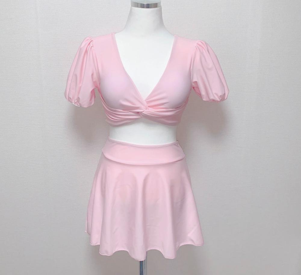 Корейский Хит Продаж Купальник-Юбка из Двух Частей - Купальник в Стиле Чистого Желания для Женщин