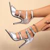 Large Size New High Heel Female Fine High Heel Belt Buckle Sandals Female