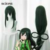Anime Boku No Hero Academia Tsuyu Asui Cosplay Wig My Hero Academia Women Long Green Synthetic Hair Halloween Party +Wig Cap