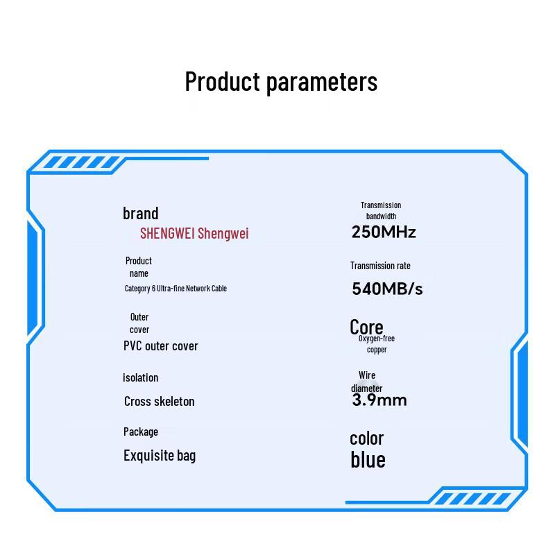 Shengwei Cat6 28AWG Ultra-Thin Gigabit Ethernet Patch Cable