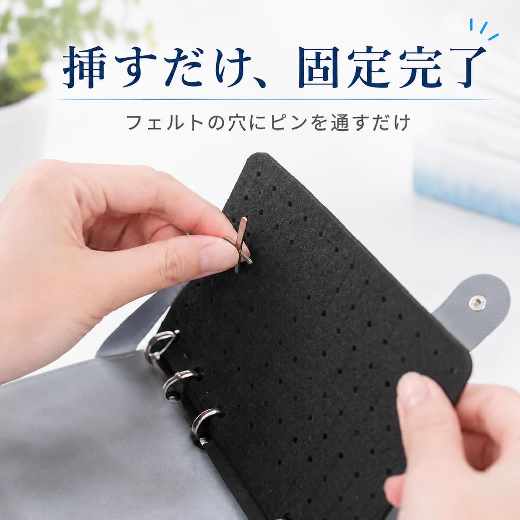Lubonarie Pin Badge Storage Pin Badge Display A5 8 Holds 350 Perforated Perfect for Ita Fandom Goods Storage Case, Book, Size, Pages, Badges, Felt,