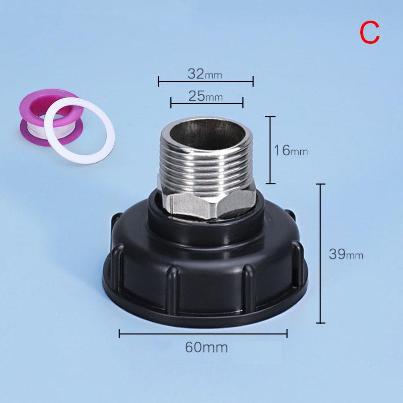 60 мм резьба IBC адаптер для резервуара для воды садовые фитинги замена 1/2" 3/4" 1"