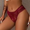 CINOON 3 шт./лот сексуальные водорастворимые кружевные женские трусики полые стринги вышитые стринги с низкой талией полуобернутые бедра Т-образные бикини трусы