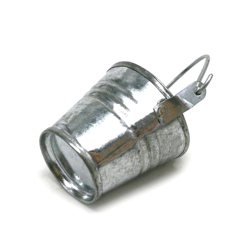 2 шт./компл. 1:12 Миниатюрная металлическая модель удочки для кукольного домика + ведро для воды