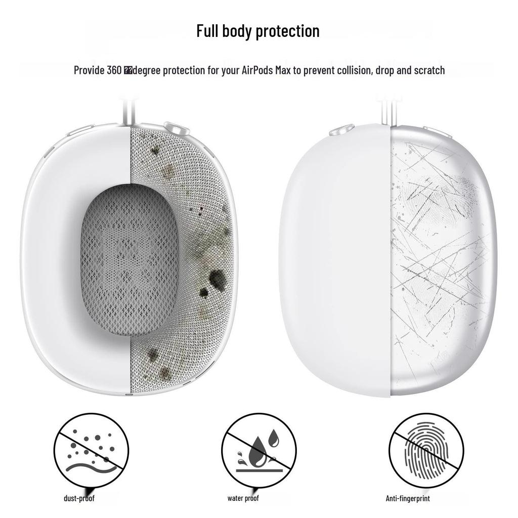 Совместимый защитный чехол из ТПУ для Apple AirPods Max - Накладные силиконовые накладки для наушников
