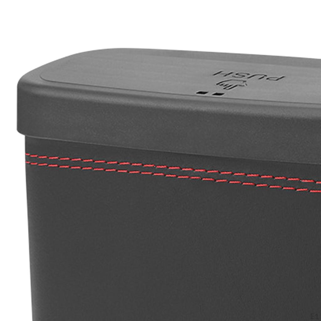 Car Trash Bin Dustbin with Lid Interior Accessories Vehicle Garbage Can for