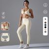 Beauty Back Sports Set Women Yoga Set High Waist Pants Push Up Bra Gym Running Sportswear