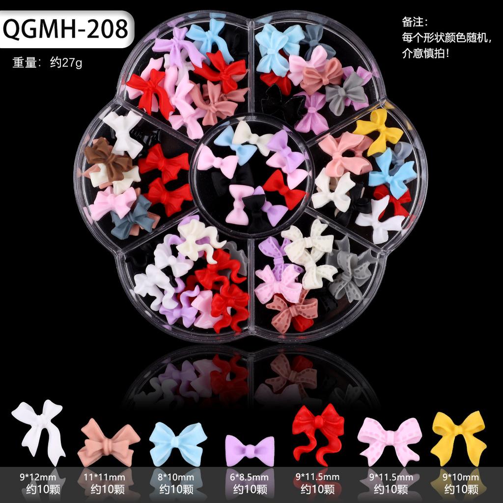 Nail Art Accessories Resin Simulation Biscuits Ice Cream Cute Cartoon Three-Dimensional Accessories Nail Mixed Bow